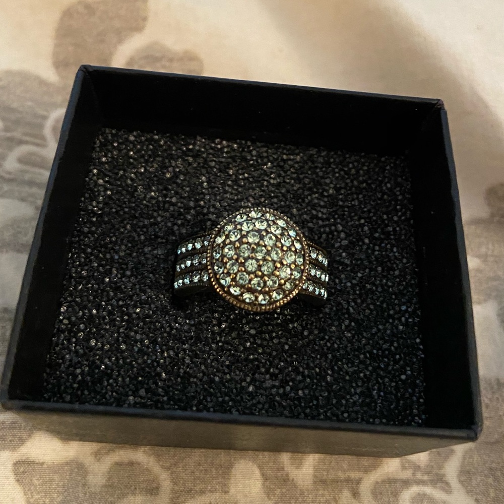 Heidi Daus Light Green Gemstone-encrusted Ring